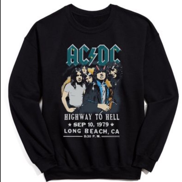 Urban Outfitters | Shirts | Retro Acdc Highway To Hell Poster Crew Neck ...